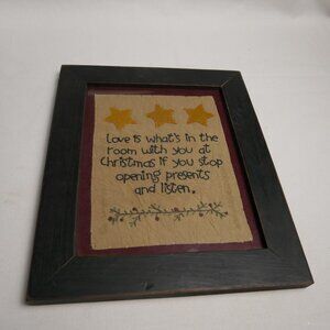 Handcrafted Christmas Quote Framed Art 12"x10" designer Barabara Lloyd